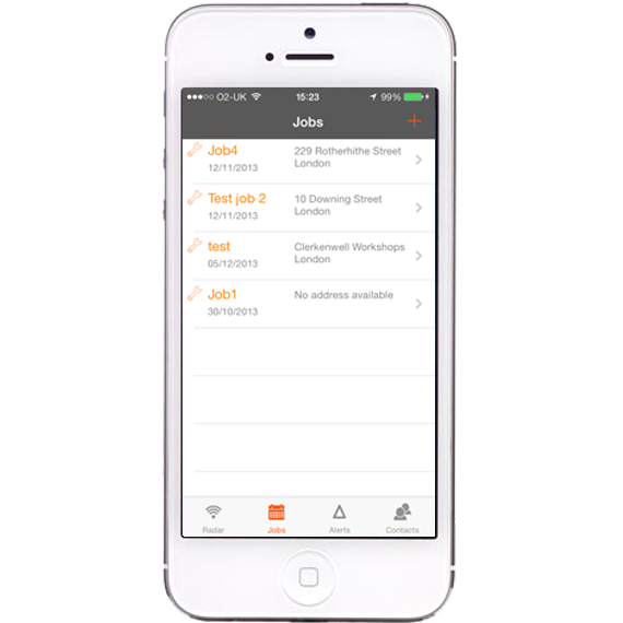 AutoAlert iPhone and iPad Monitor Job scheduling screen